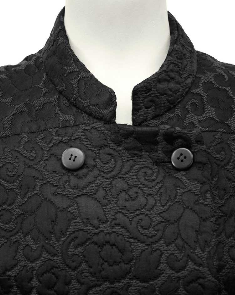 Tiktiner Black Brocade Coat - image 4
