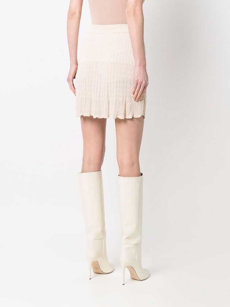 Alaïa Pre-Owned 1990s cable knit miniskirt - Neut… - image 4