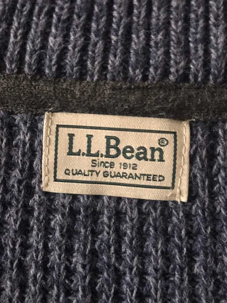 L.L. Bean vintage pull over zip up sweater - image 3