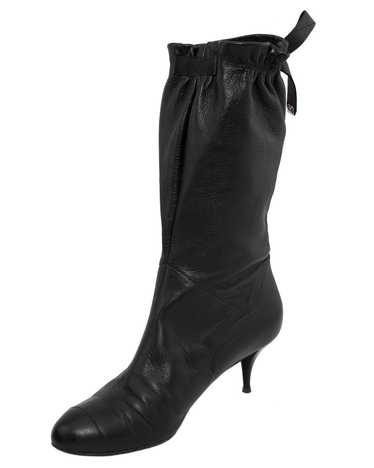 Chanel Black Leather Boots