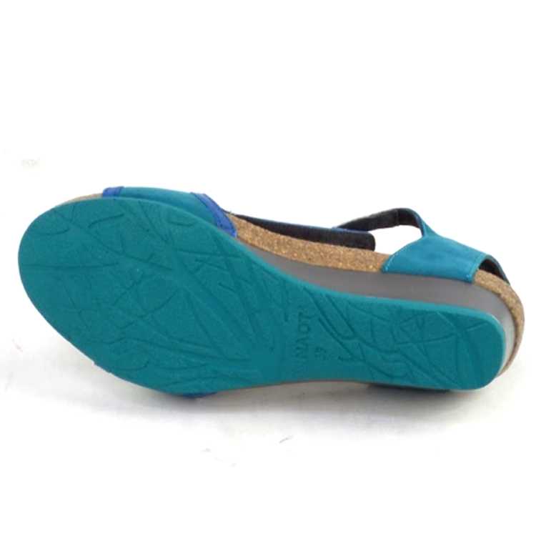 Naot Leather Wedge Sandals Fiona Teal/Blue - image 5