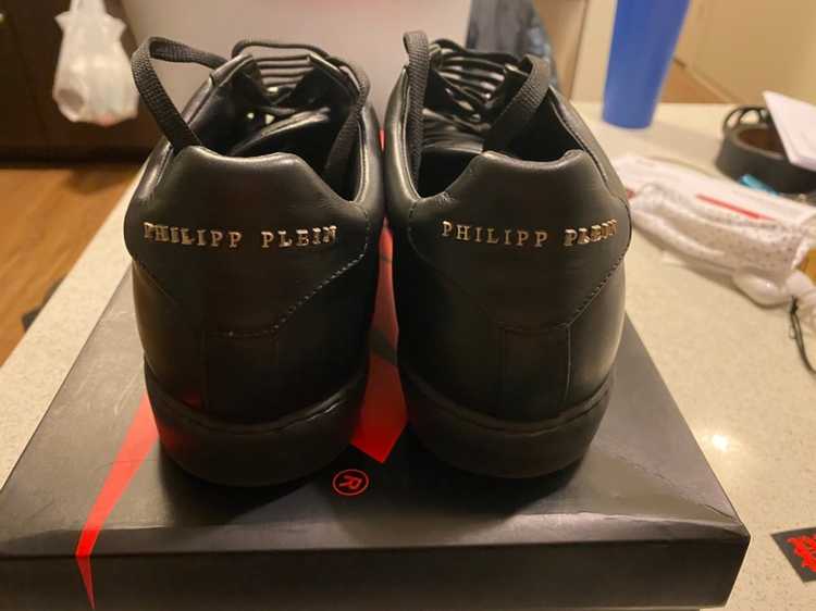 Philipp Plein Men's Black Leather High Top Sneakers Size 44 (28cm) Made in  Italy – WallBuildersLive