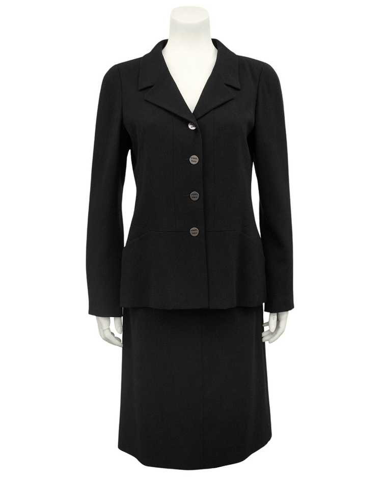 Chanel Pre-owned 1990s Zipped Wool Skirt Suit - Black