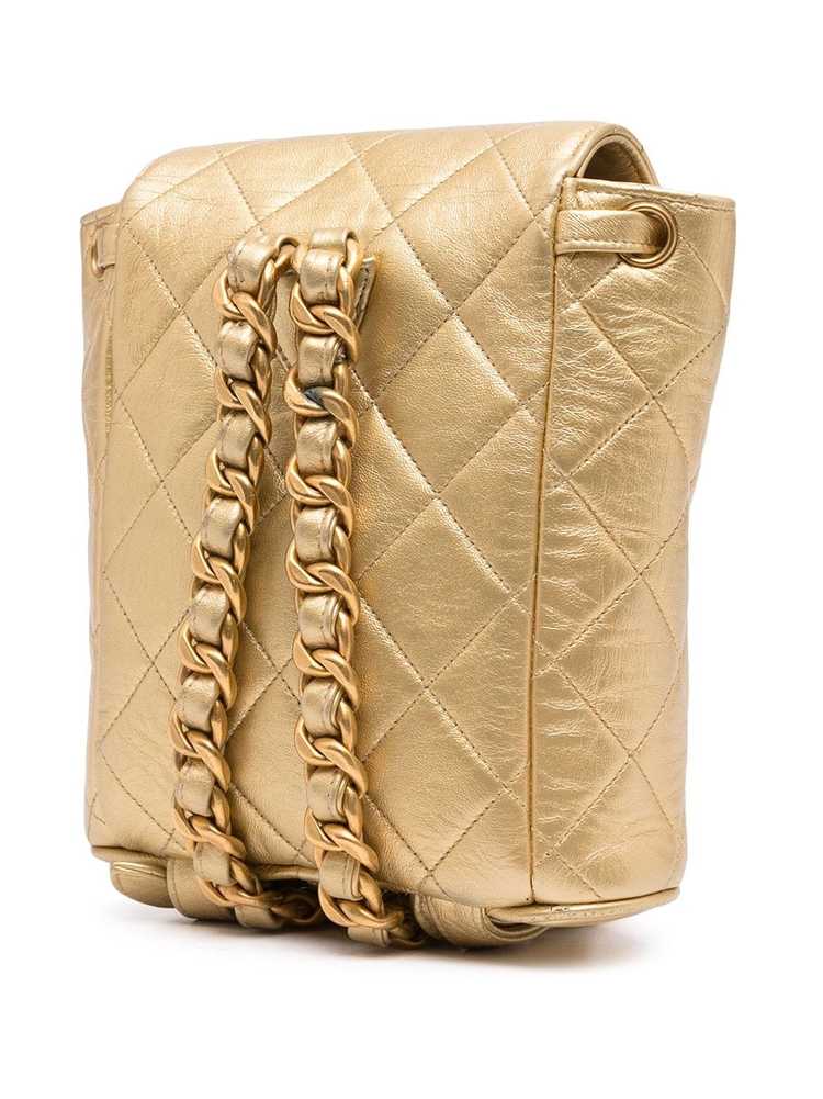 CHANEL Pre-Owned 1995 drawstring backpack - Gold - image 3