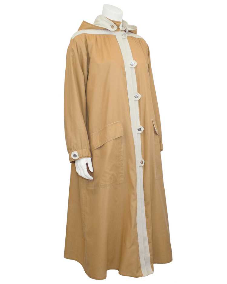 Courreges Camel Car Coat with Hood - image 1