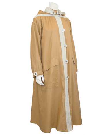 Courreges Camel Car Coat with Hood - image 1