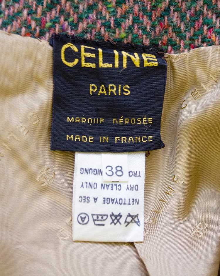 Celine Brown Herringbone Wool Skirt Suit - image 7
