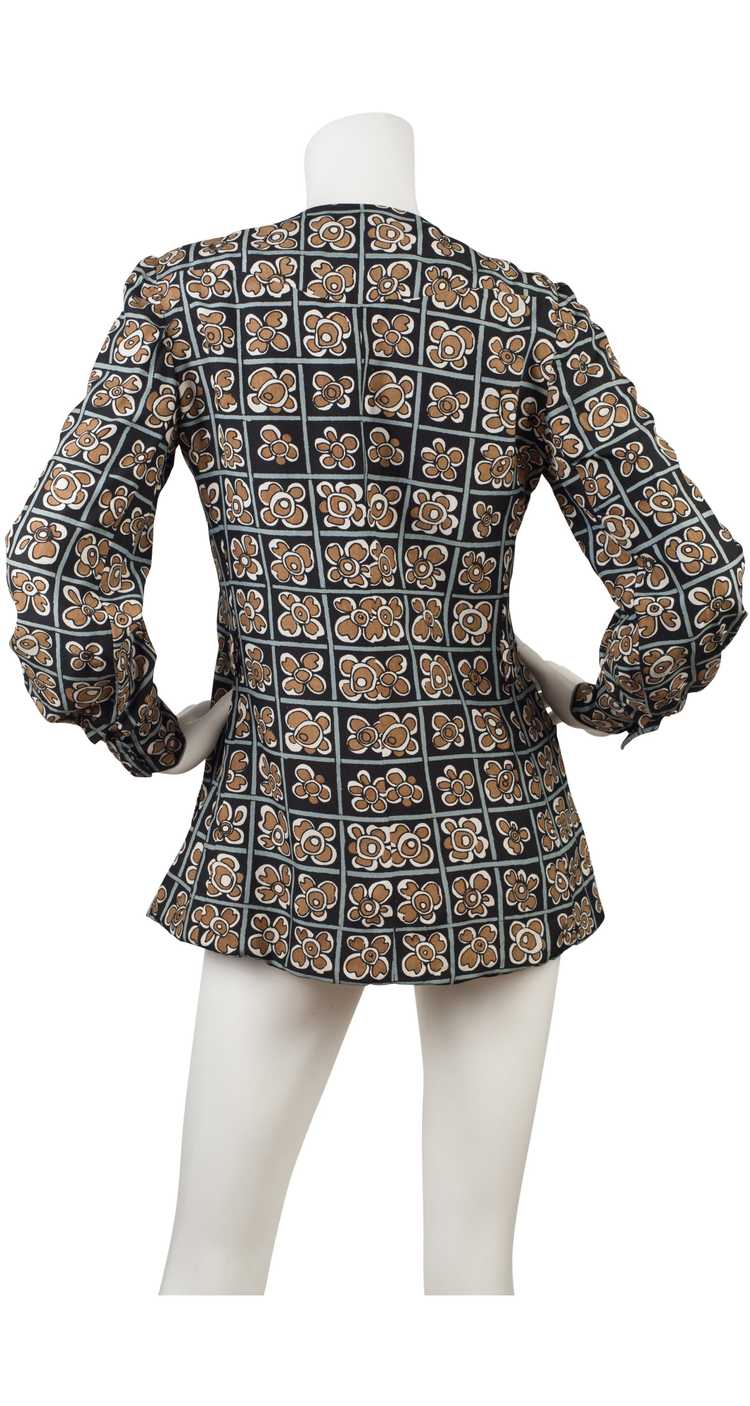 Emanuel Ungaro c. 1971 Floral Pop Art Silk Blouse - image 2