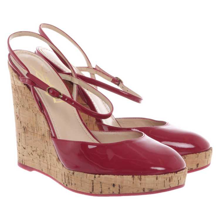 Yves Saint Laurent Wedges Patent leather in Red - image 1
