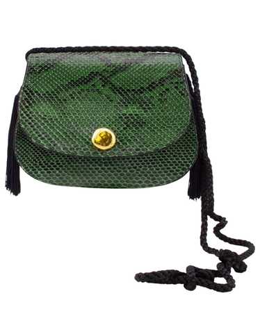 Ungaro Green and Black Bag Patterned Leather with 