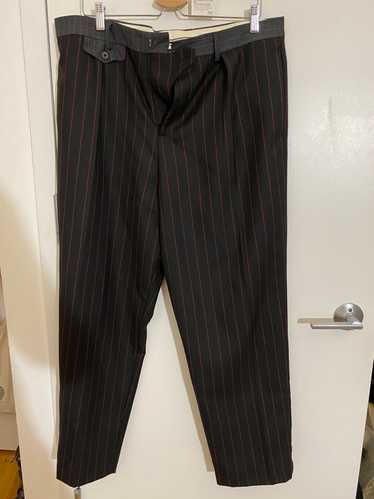 MCQ Straight black pants with red pinstripes