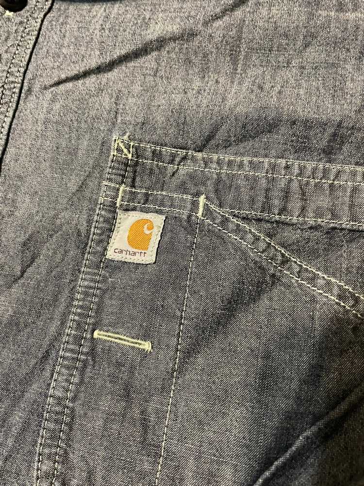 Carhartt Carhartt light denim jacket shirt worker… - image 3