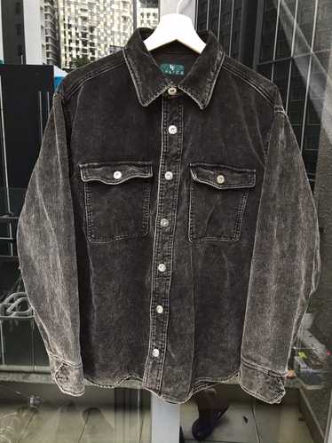 Designer × Flannel × Vintage Corduroy heavy flann… - image 1