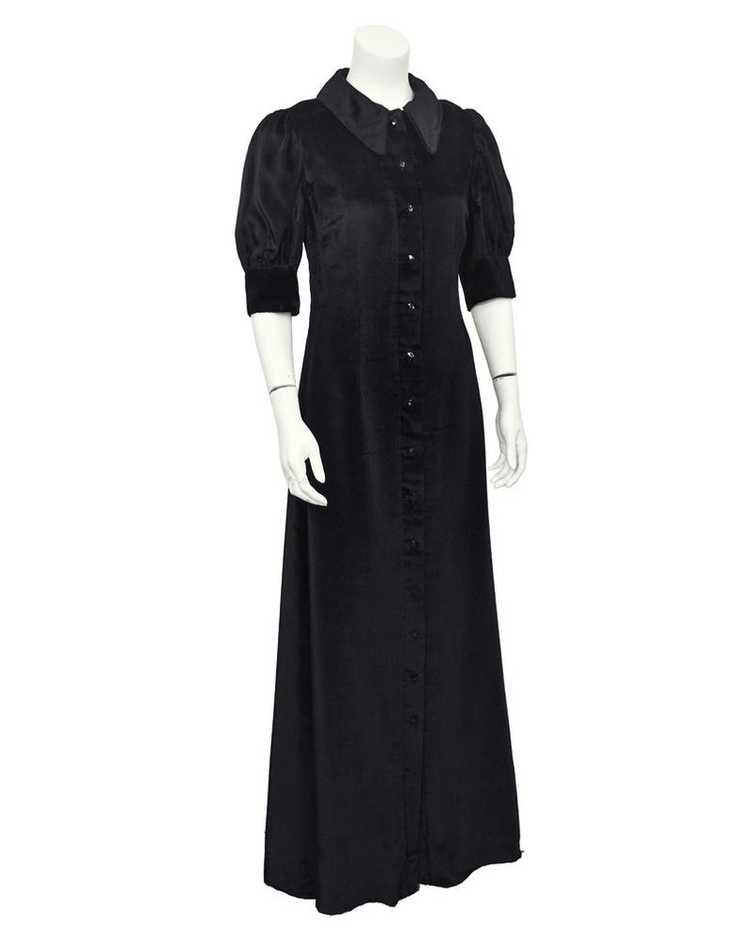 Annacat Black Velvet Shirt Dress - image 1