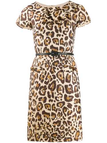 Christian Dior 2000s pre-owned leopard print dress