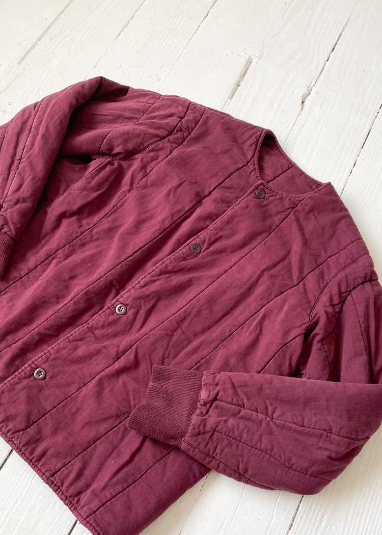 Vintage Aubergine Dyed Cotton Liner Jacket - image 2