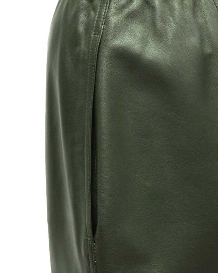 Ungaro Green Leather Skirt - image 3