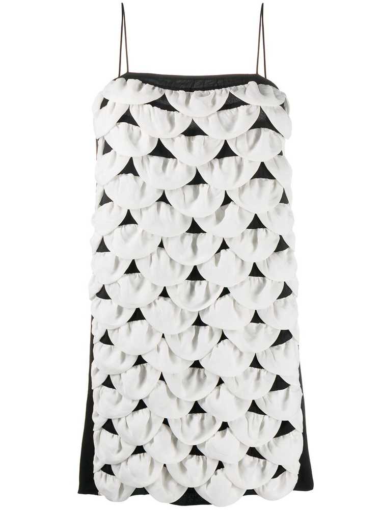 CHANEL Pre-Owned 2009 scalloped mini dress - White - image 1