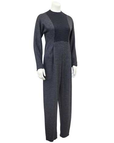 Geoffery Beene Grey Long Sleeve Jumpsuit