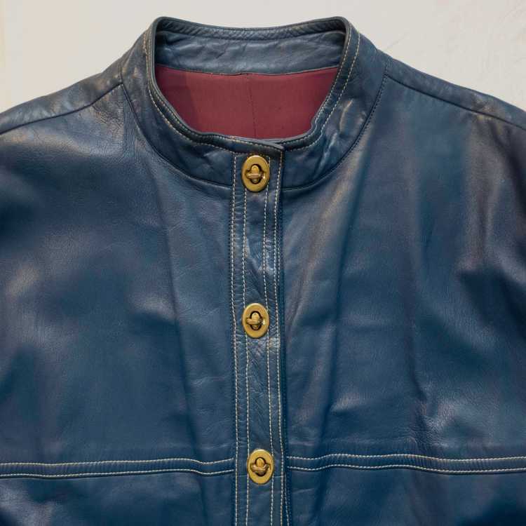 1960s Bonnie Cashin for Sills blue leather coat - image 6