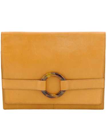 Christian Dior Tan Cross Hatched Leather Envelope 