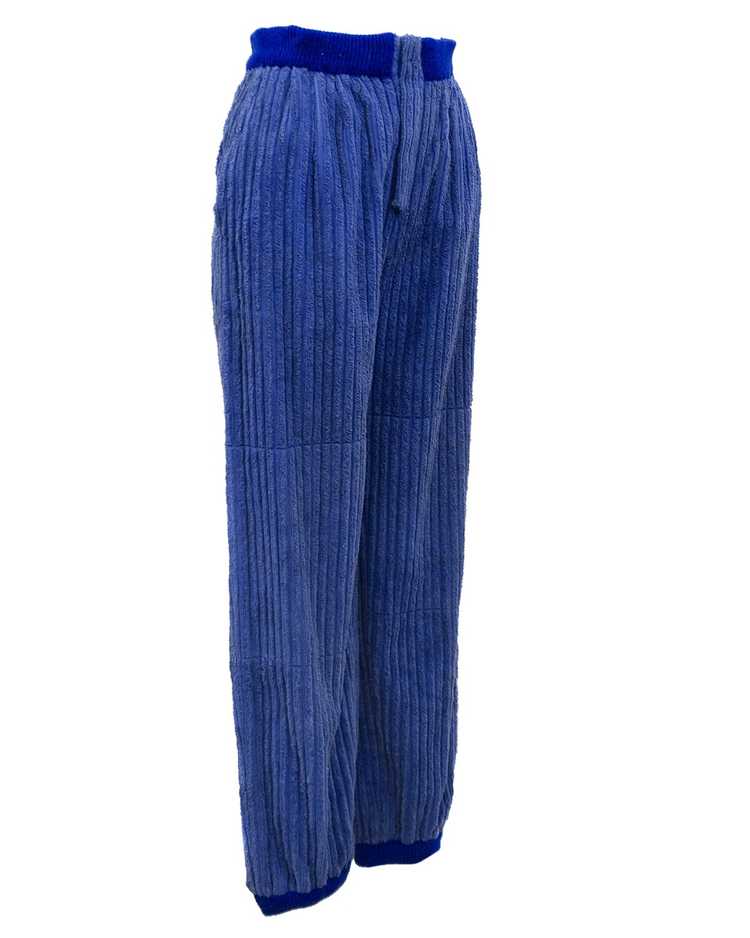 Dorothee Bis Blue Wide Whale Corduroy Pants - image 1