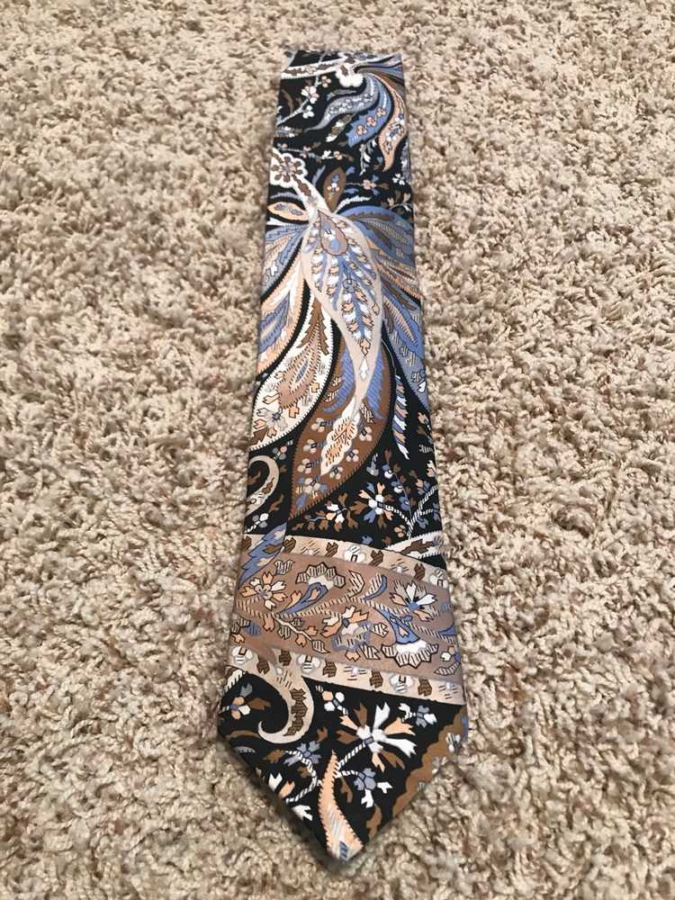 Brioni Paisley Bold Silk Tie XL - image 3