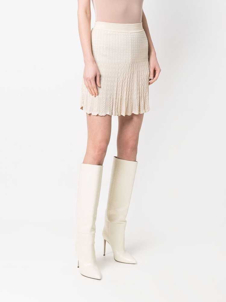 Alaïa Pre-Owned 1990s cable knit miniskirt - Neut… - image 3