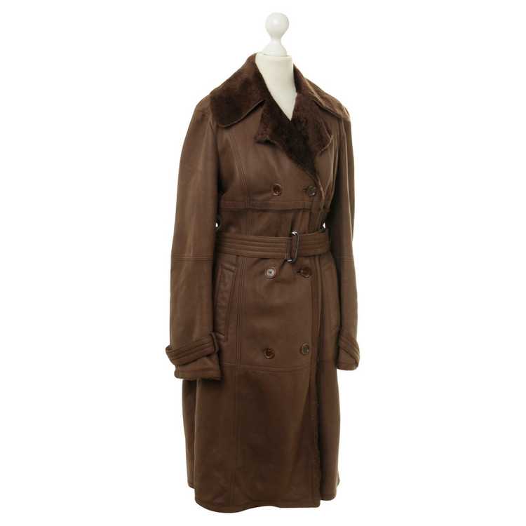 René Lezard Leather coat with fur lining - image 2