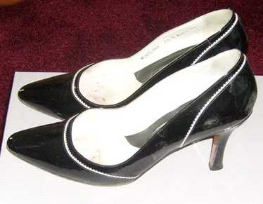 Vintage Black High Heel Pumps/Shoes 5 1/2 M - image 1