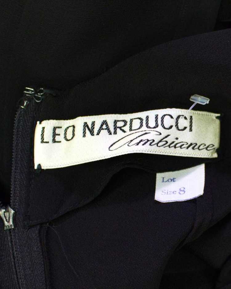 Leo Narducci Black Chiffon Gown with Shawl - image 6