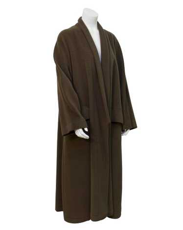 Genny Brown Kimono style wool coat