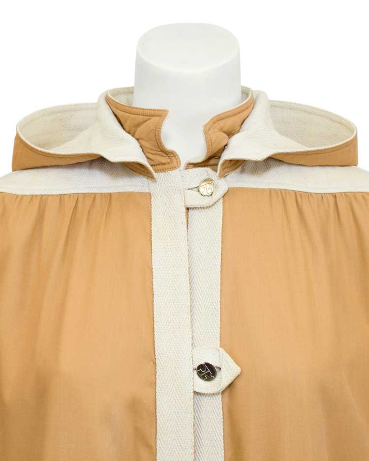 Courreges Camel Car Coat with Hood - image 4