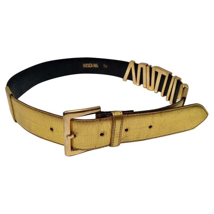 Moschino Belt Leather in Gold - image 1