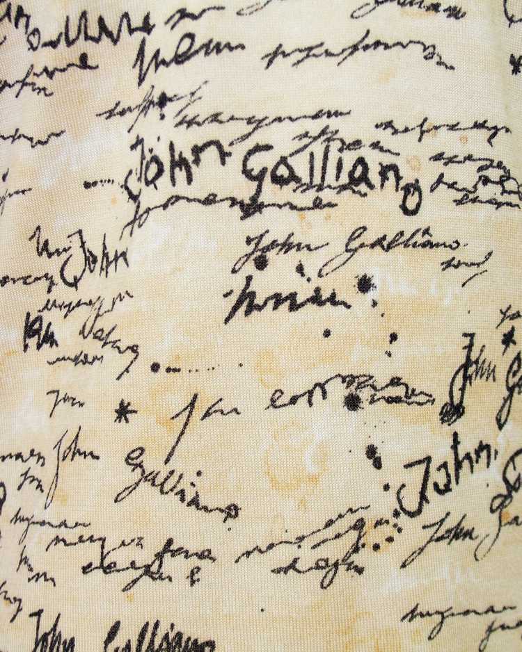 John Galliano Cream Script Turtleneck - image 5