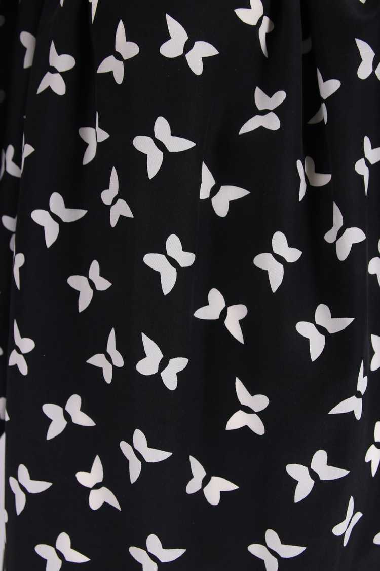 Yves Saint Laurent Black & White Butterfly Print … - image 3