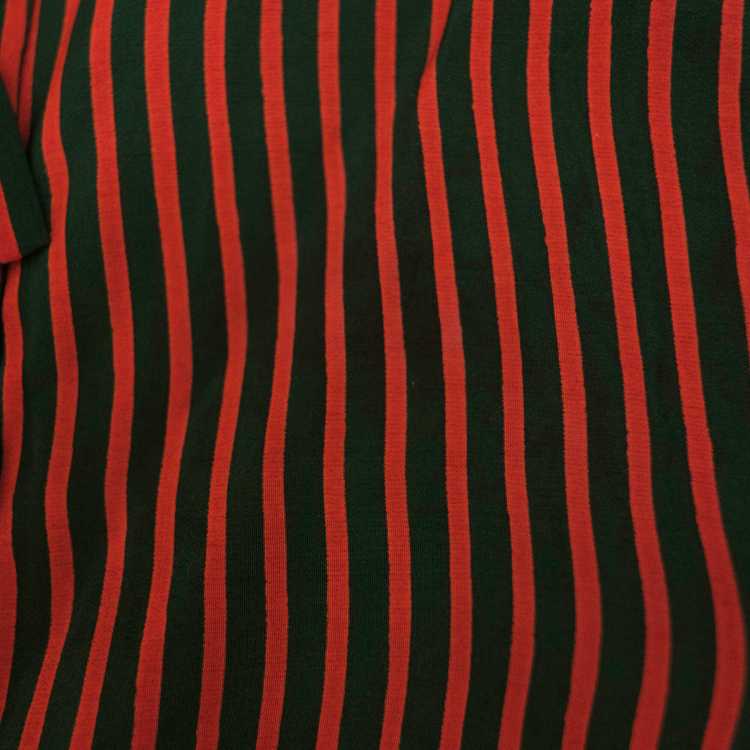 1960s Geoffrey Beene green and red striped blouse - image 3