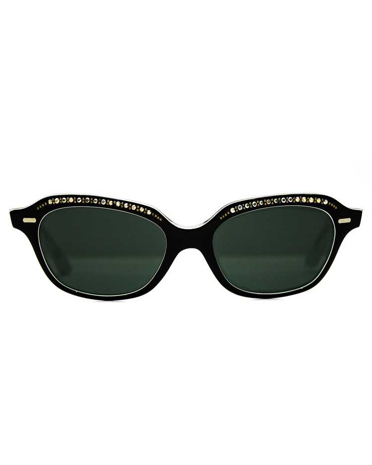 Black Embellished Sunglasses - image 2
