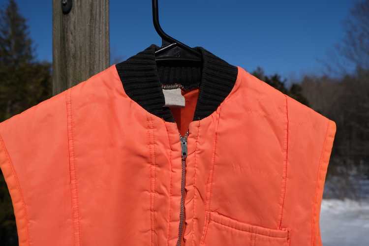 Vintage Vintage Orange Padded Workwear Vest - image 4