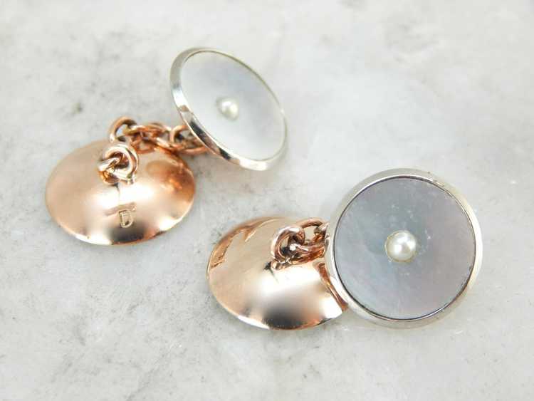 Rose Gold and Pearls, The Perfect Wedding Cufflin… - image 6