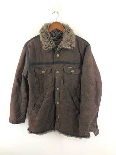 Wrangler Vintage Wrangler Leather Fur Jacket