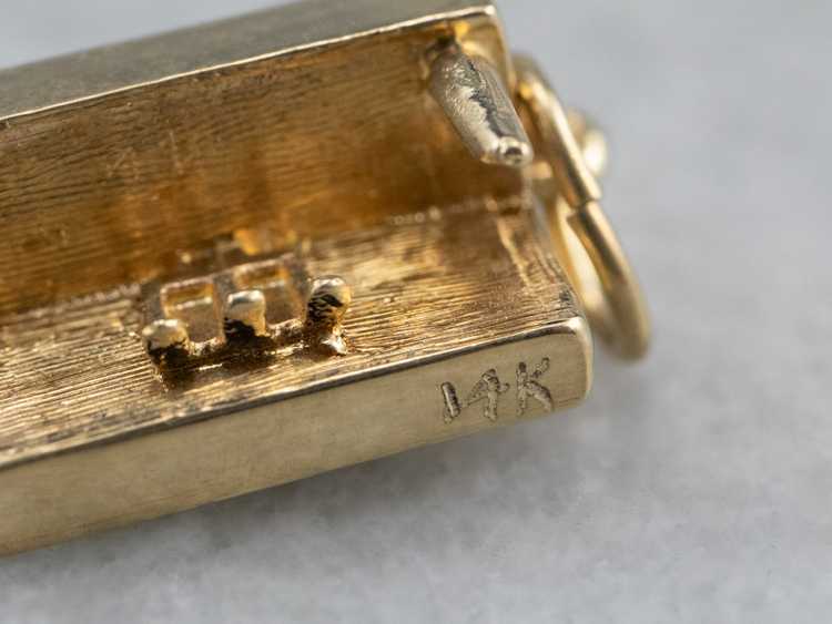 14K Gold Piano Charm - image 6