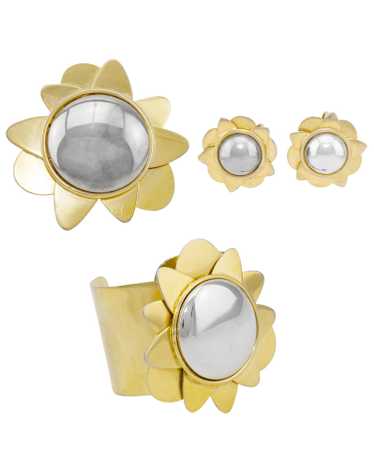 Givenchy Earring, Brooch and Cuff Set - image 1