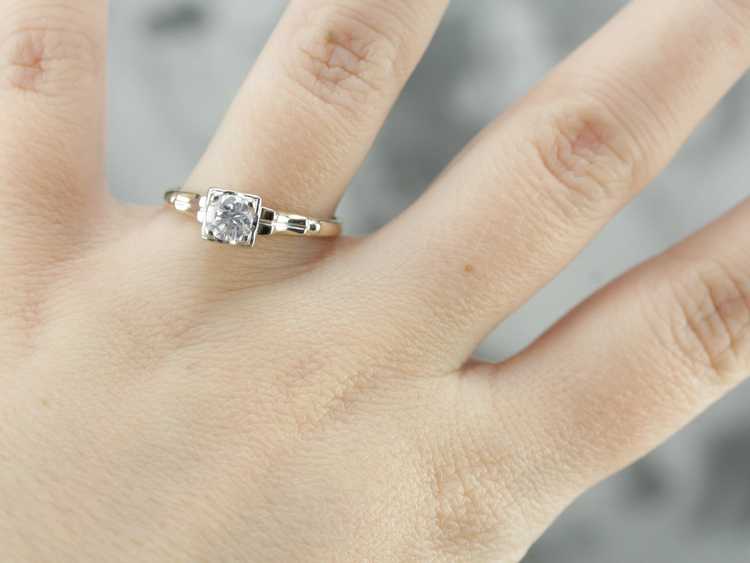Vintage Diamond Solitaire Engagement Ring - image 4