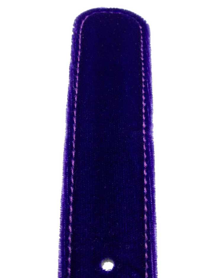Versace Purple Velvet and Pearl Belt - image 4