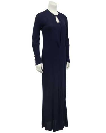 Karl Lagerfeld Navy Jersey Gown