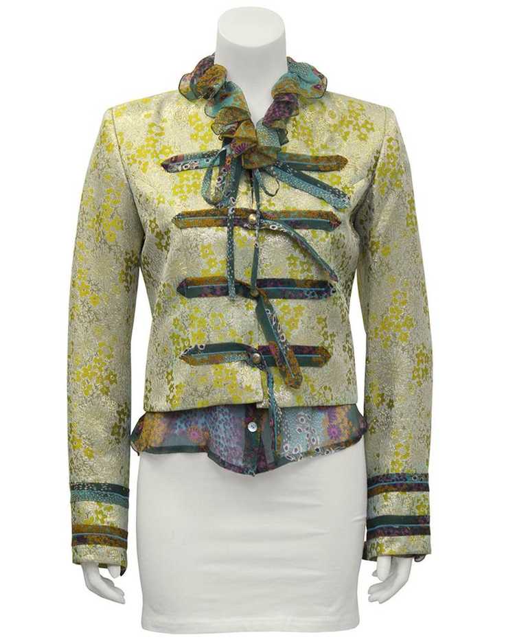 Loulou de la Falaise Brocade Jacket with Floral B… - image 2