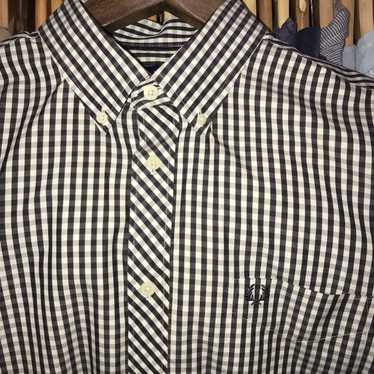 Fred Perry × Vintage Fred Perry Checkered Button … - image 1