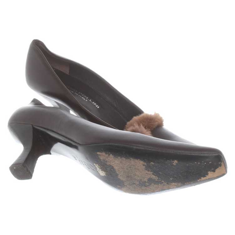 Pollini Pumps/Peeptoes Leather in Brown - image 5