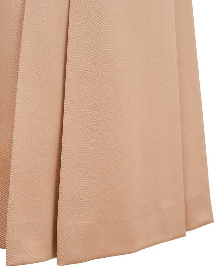 Marelli Camel Pleated Wool Gabardine Skirt - image 4